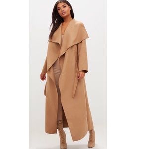 Oversized Long Camel Jacket